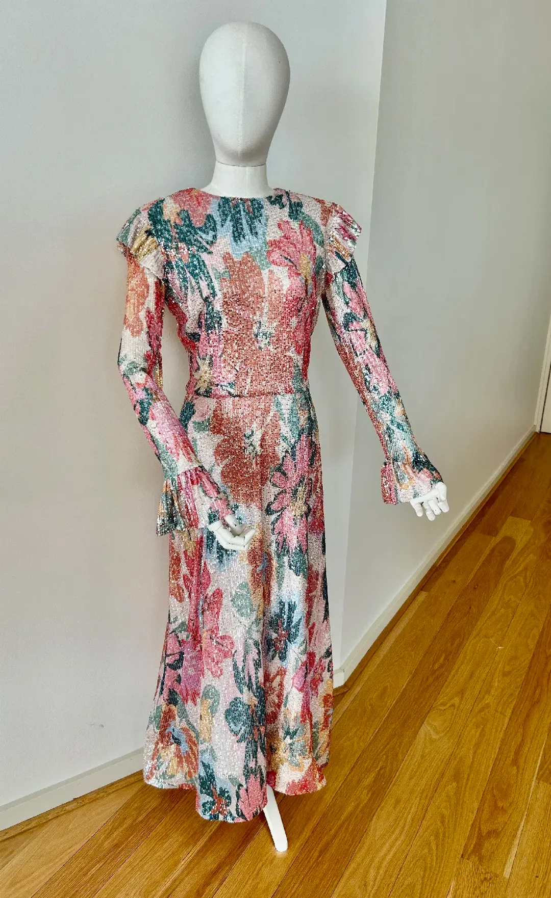 Only One Ashley Mercy Sequin Floral Dress – Size 12 for rent on The Volte - main image