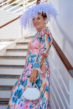 Only One Ashley Mercy Sequin Floral Dress – Size 12 for rent on The Volte - image 1