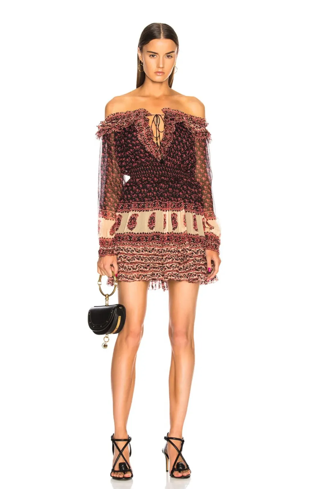 Zimmermann Jaya Stamp Frill Silk Mini Dress AU 8 / 0 for rent on The Volte - main image
