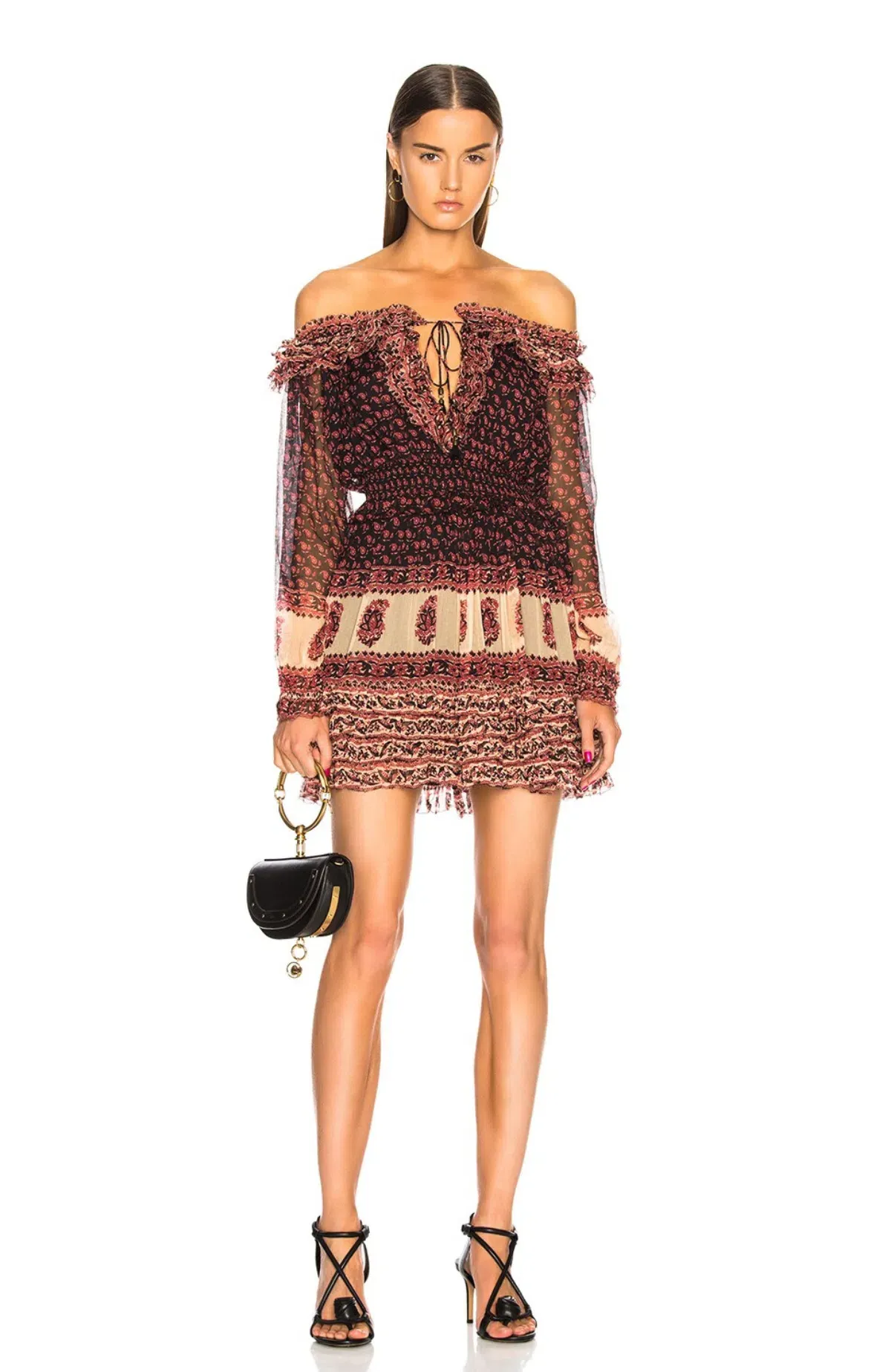 Zimmermann Jaya Stamp Frill Silk Mini Dress AU 8 / 0 - Image 2