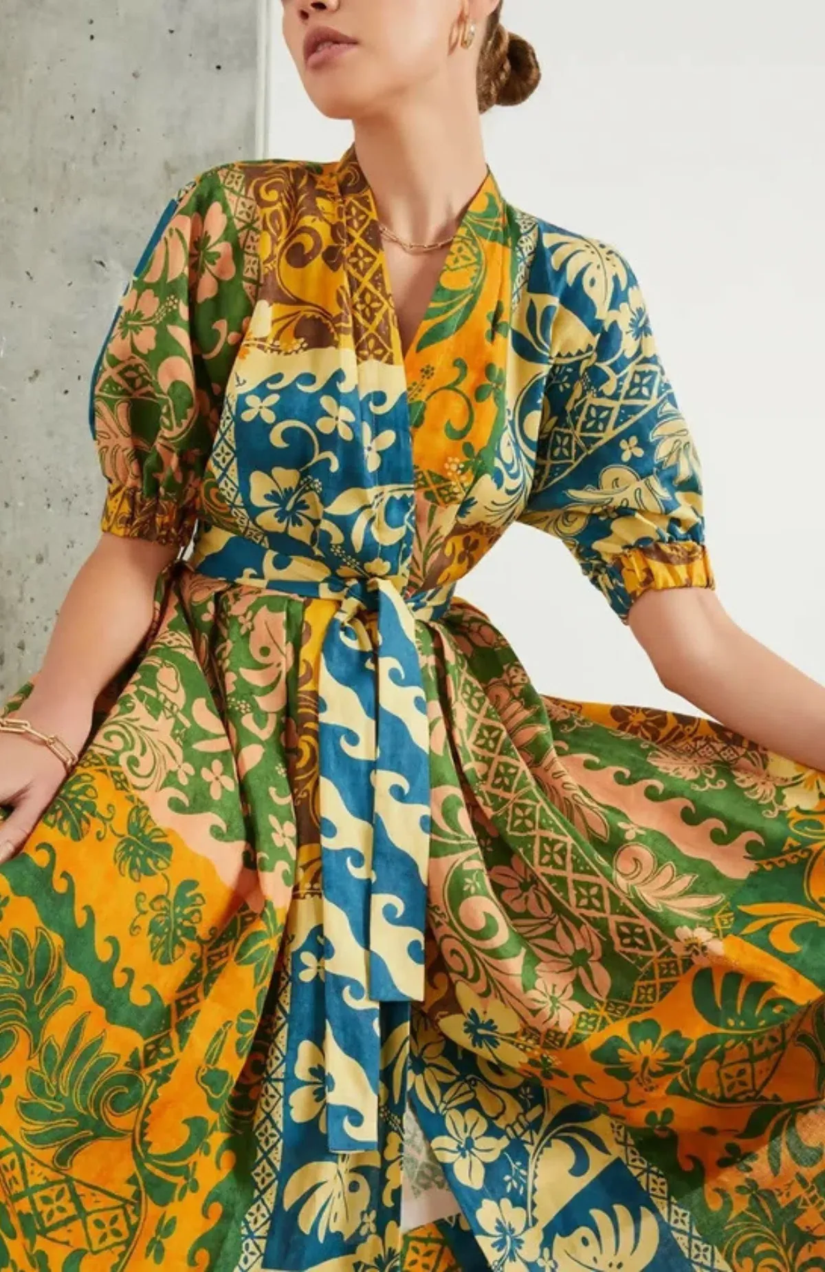 Alemais Archie Wrap Linen Maxi Dress AU 8 / S - Image 2