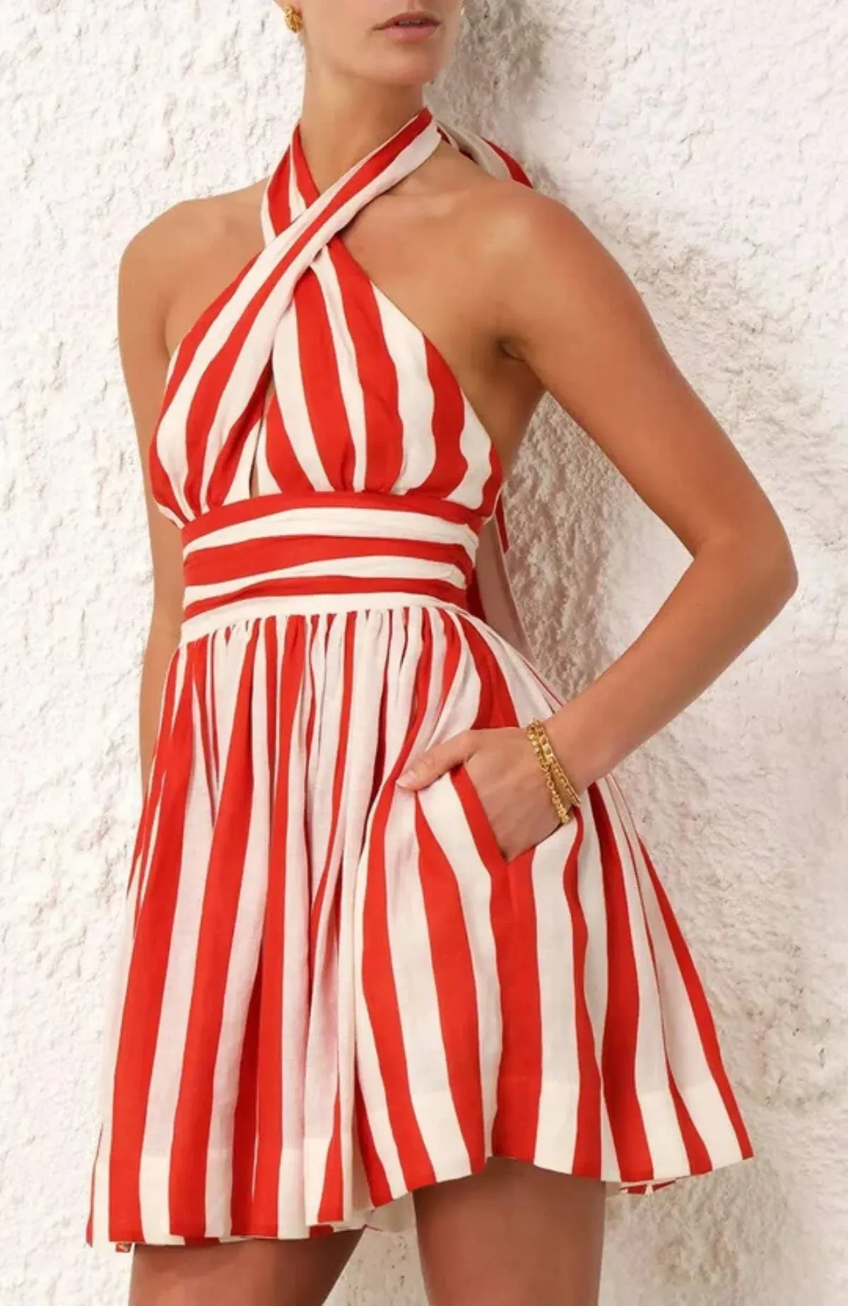 Zimmermann Alight Halter Mini Dress AU 10 / 1 - Image 3