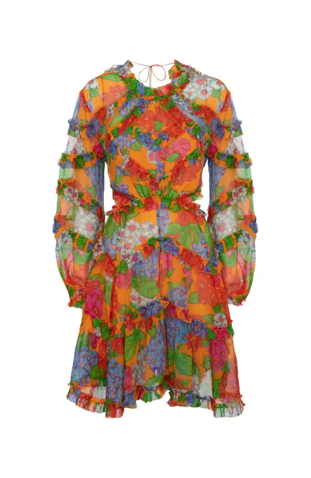 Share Zimmermann Riders Frill Mini Dress AU 10 / 1 for rent on The Volte - main image