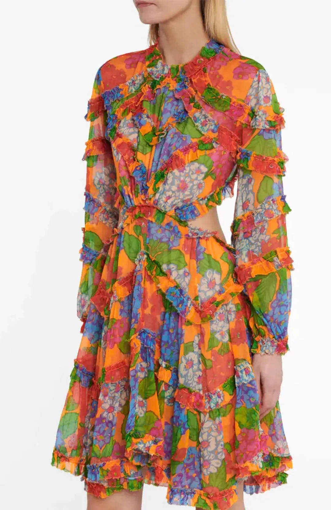 Share Zimmermann Riders Frill Mini Dress AU 10 / 1 for rent on The Volte - main image