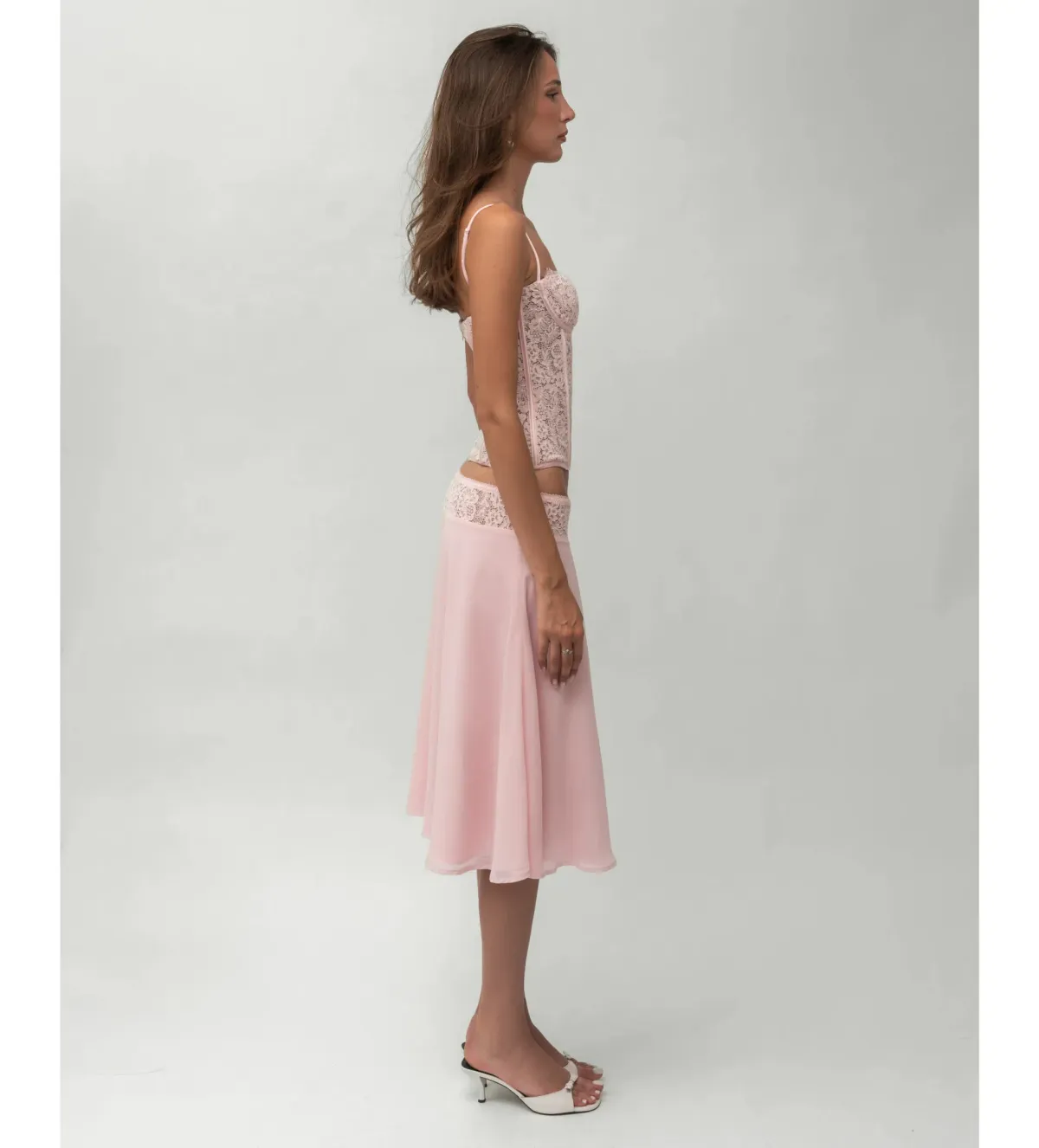Fenity Bloom Midi Set Pink Size XS - Image 3
