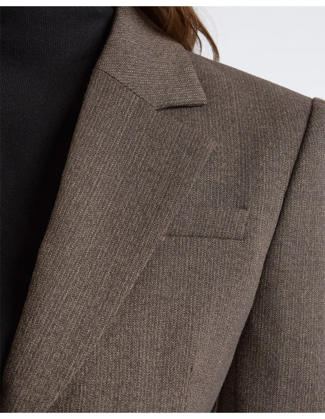 Cue Single Breasted Crop Blazer Brown Size 6 AU for rent on The Volte - main image