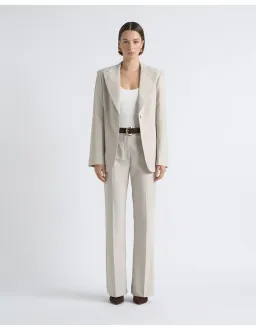 Cue Single Breasted Slim Fit Blazer Size 6 Stone for rent on The Volte - image 2