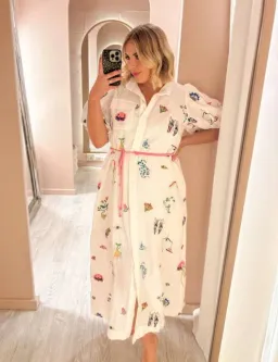 Alemais Atticus Shirt Dress in Multi Size 14 for rent on The Volte - image 1