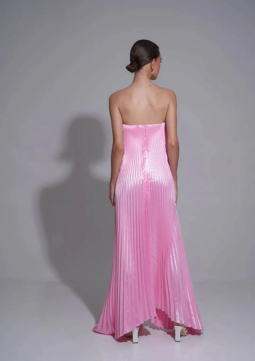 Lidee Black Tie Gown in Pink Size 10 for rent on The Volte - main image