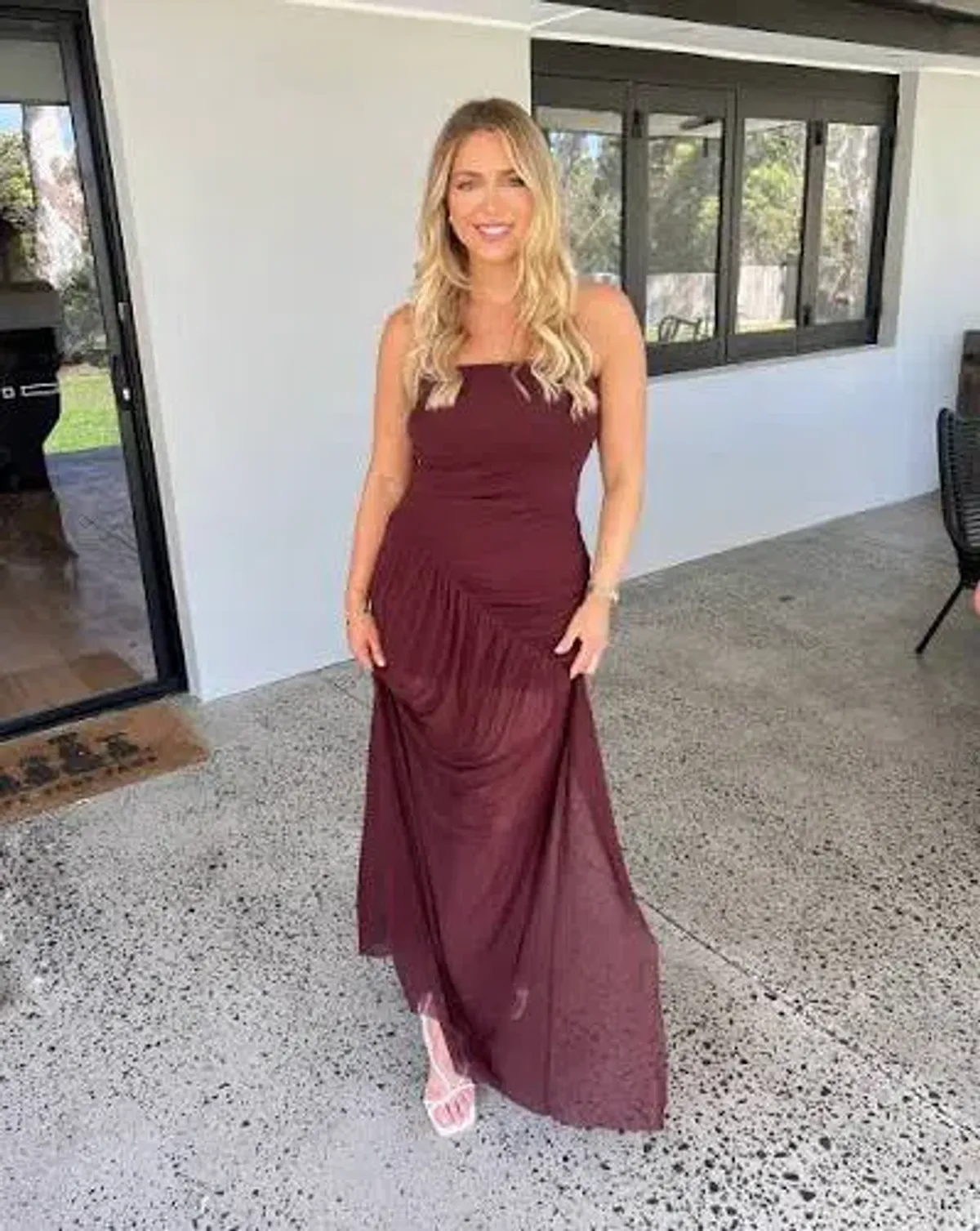 Bec & Bridge Essie Strapless Dress Deep Plum Size 10 - Image 3