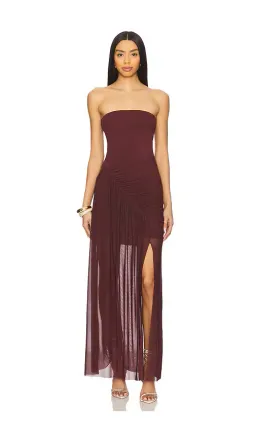 Bec & Bridge Essie Strapless Dress Deep Plum Size 10 for rent on The Volte - image 1