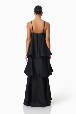 Elliatt Tilly Tiered Maxi Dress in Black Size S / AU 8 for rent on The Volte - image 2
