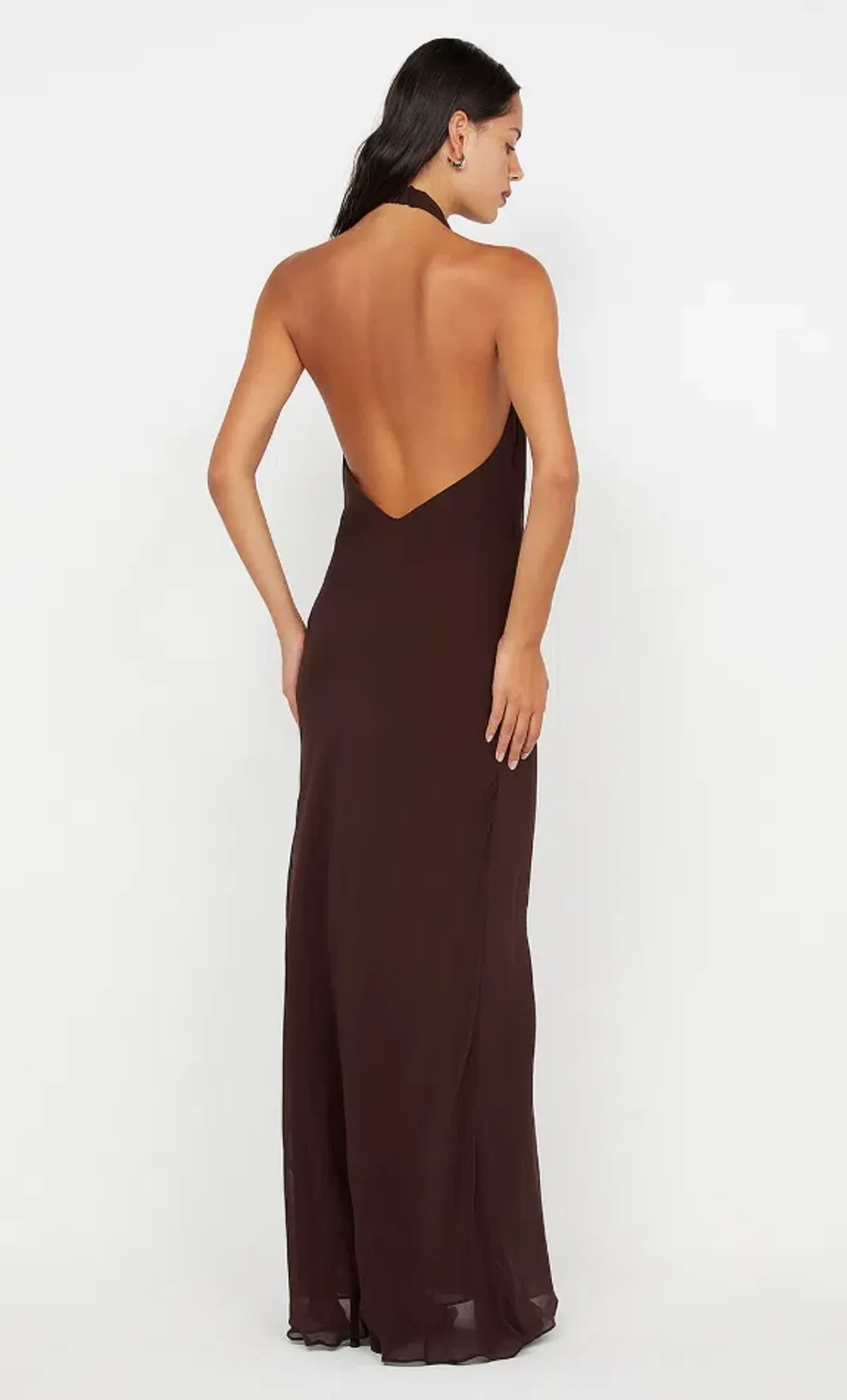 Bec & Bridge Soneva Wrap Maxi Dress Dark Chocolate Size AU 6 - Image 2