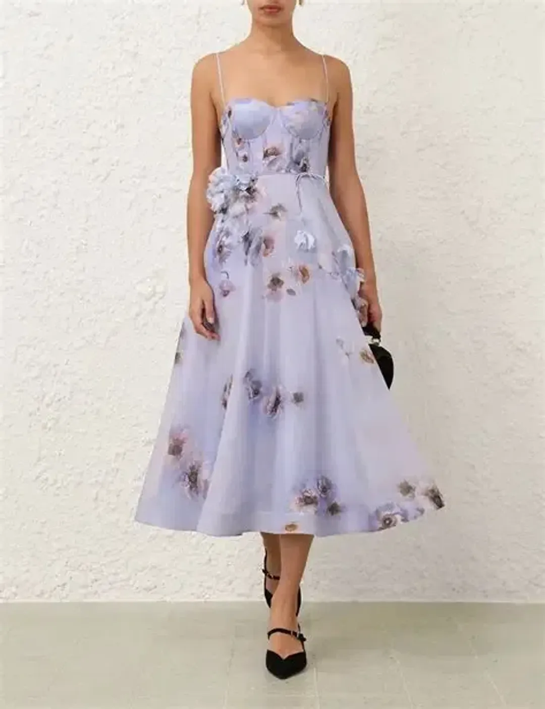Zimmermann Hypnotic Picnic Midi Dress in Lilac Poppy Size 2 / AU 12 for rent on The Volte - main image