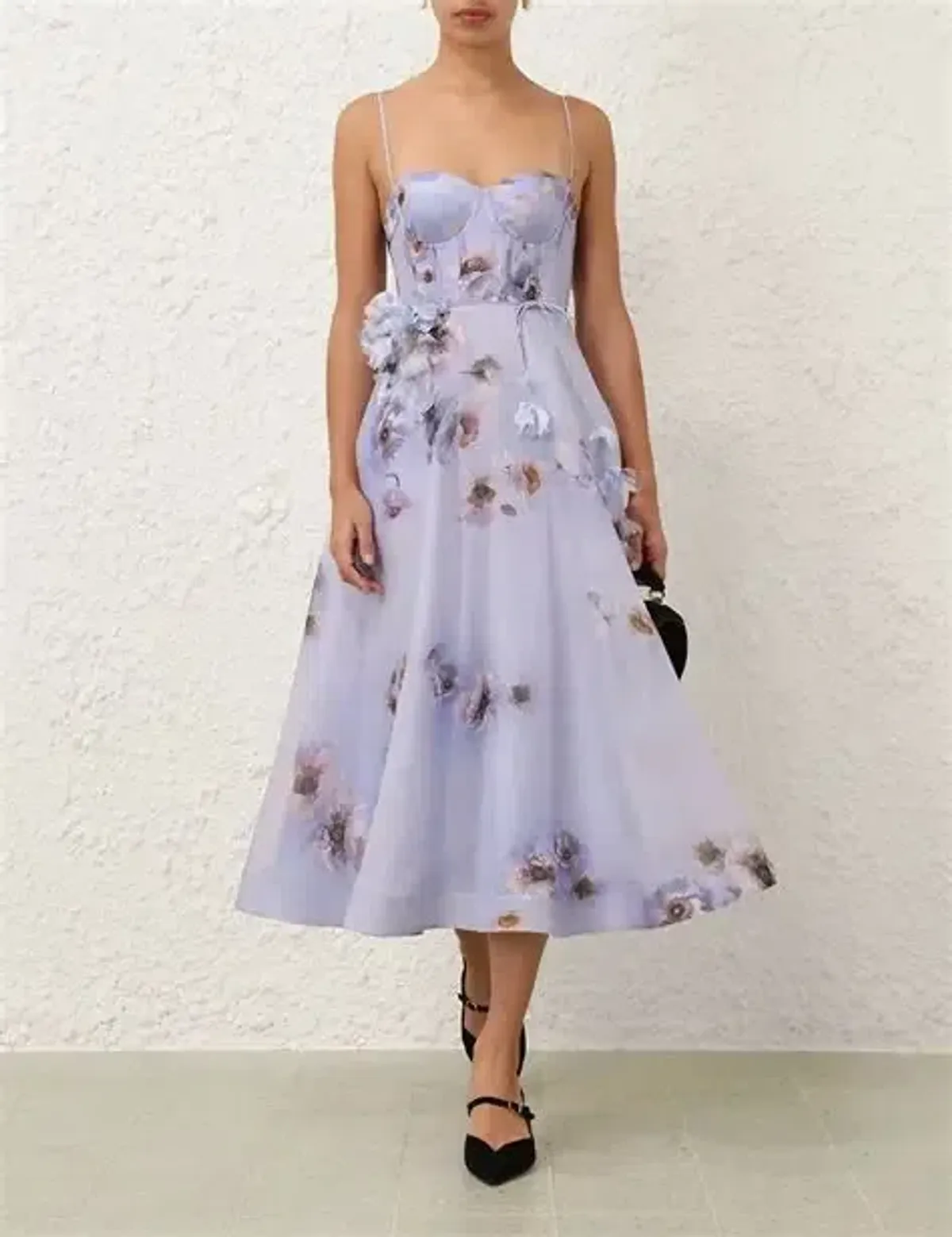 Zimmermann Hypnotic Picnic Midi Dress in Lilac Poppy Size 2 / AU 12 - Image 1