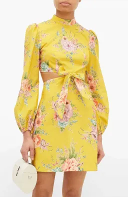 Zimmermann Zinnia Bow Cut Out Mini Dress AU 8 / S for rent on The Volte - image 2
