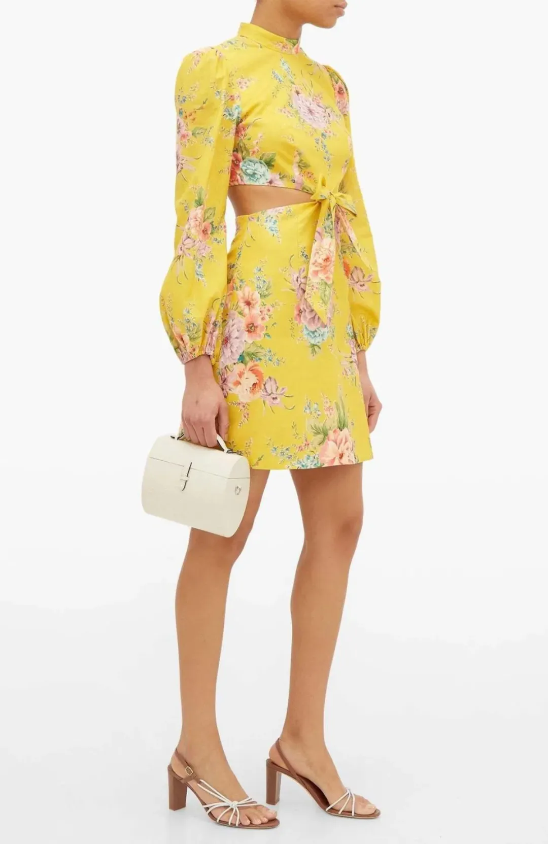 Zimmermann Zinnia Bow Cut Out Mini Dress AU 8 / S for rent on The Volte - main image
