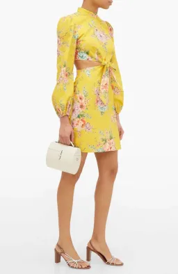 Zimmermann Zinnia Bow Cut Out Mini Dress AU 8 / S for rent on The Volte - image 3