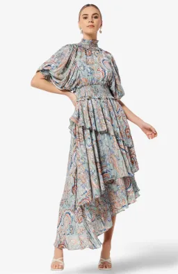 Elliatt Amaya Asymmetrical Dress Paisley Print AU 8 / S for rent on The Volte - image 1