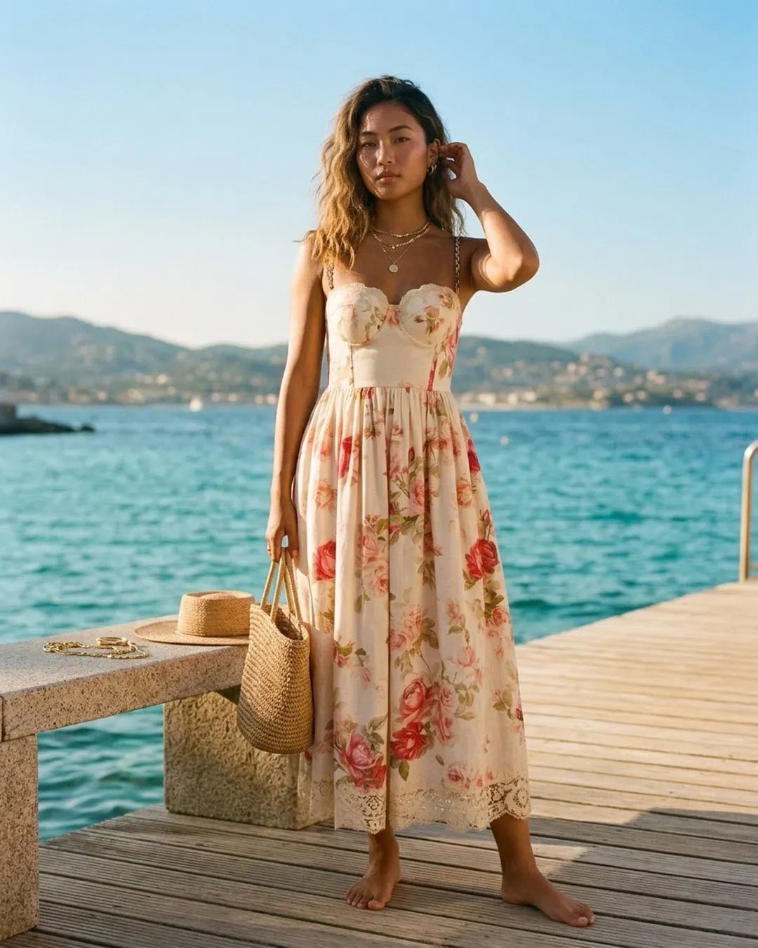 ZIMMERMANN ROSELIGHT PICNIC MIDI SIZE 0 for rent on The Volte - main image