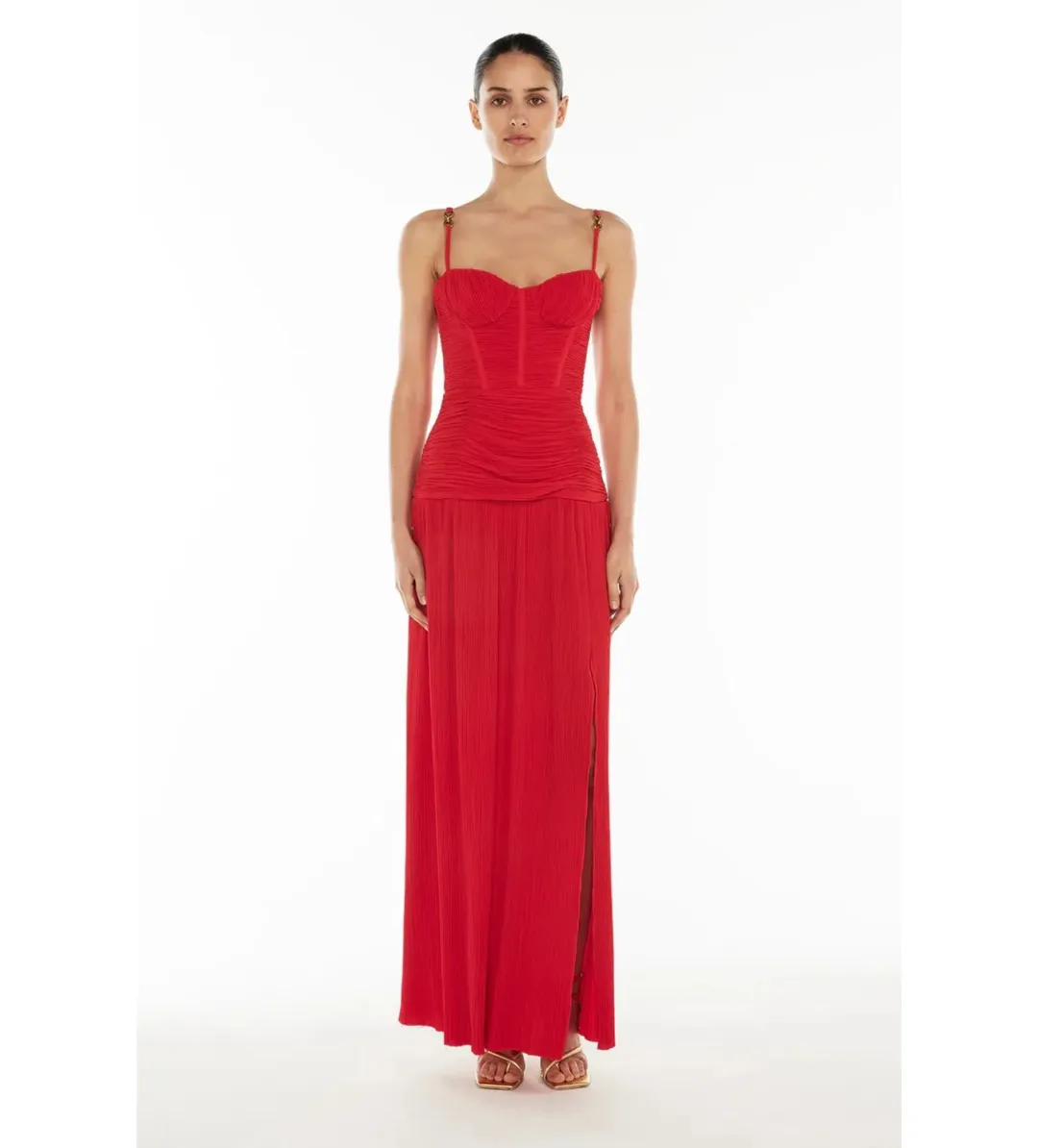 Manning Cartell Double Time Pleat Dress Red Size 12 for rent on The Volte - main image