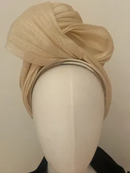 Sheike Turban Twist Millinery Headband Fascinator for rent on The Volte - image 2