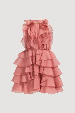 BRAND NEW 🪸 Aje Cleo Mini Dress - Size 10 - Spiced Coral Orange/Pink🪸 Race Day / Hen's Party Dress for rent on The Volte - image 8
