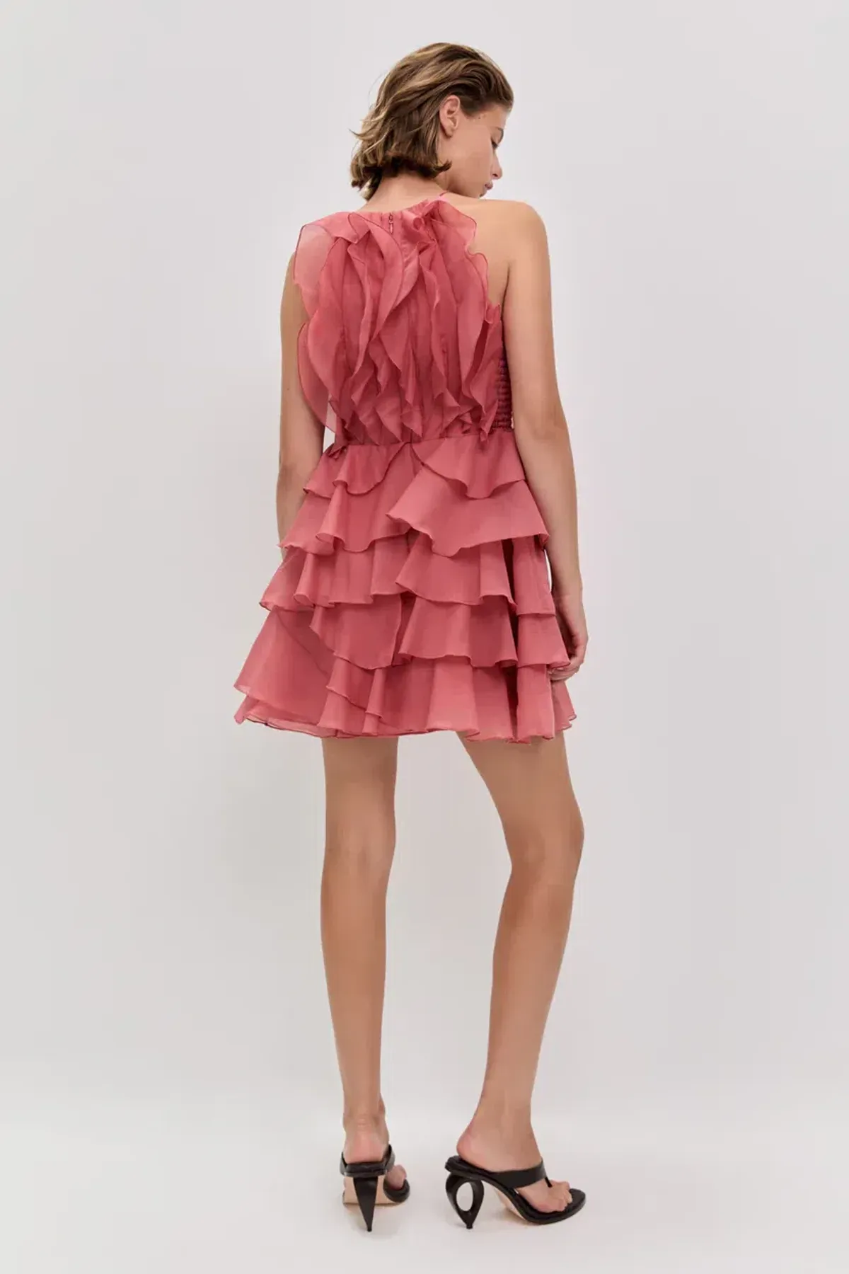 BRAND NEW 🪸 Aje Cleo Mini Dress - Size 10 - Spiced Coral Orange/Pink🪸 Race Day / Hen's Party Dress - Image 2