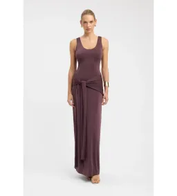 Kookai Shara Maxi Dress Dark Mahogany Size 6 for rent on The Volte - image 1