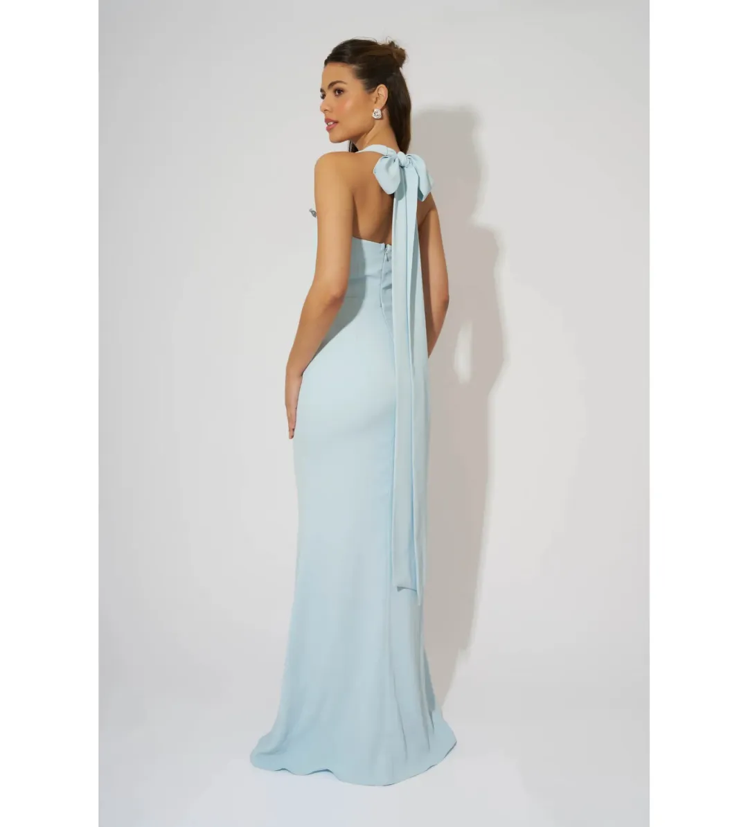 Odd Muse Halter Maxi Dress Powder Blue Size 8 for rent on The Volte - main image