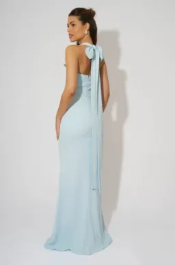 Odd Muse Halter Maxi Dress, Powder Blue, Size 8 for rent on The Volte - image 3