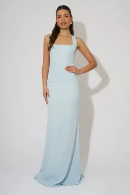 Odd Muse Halter Maxi Dress, Powder Blue, Size 8 for rent on The Volte - image 2