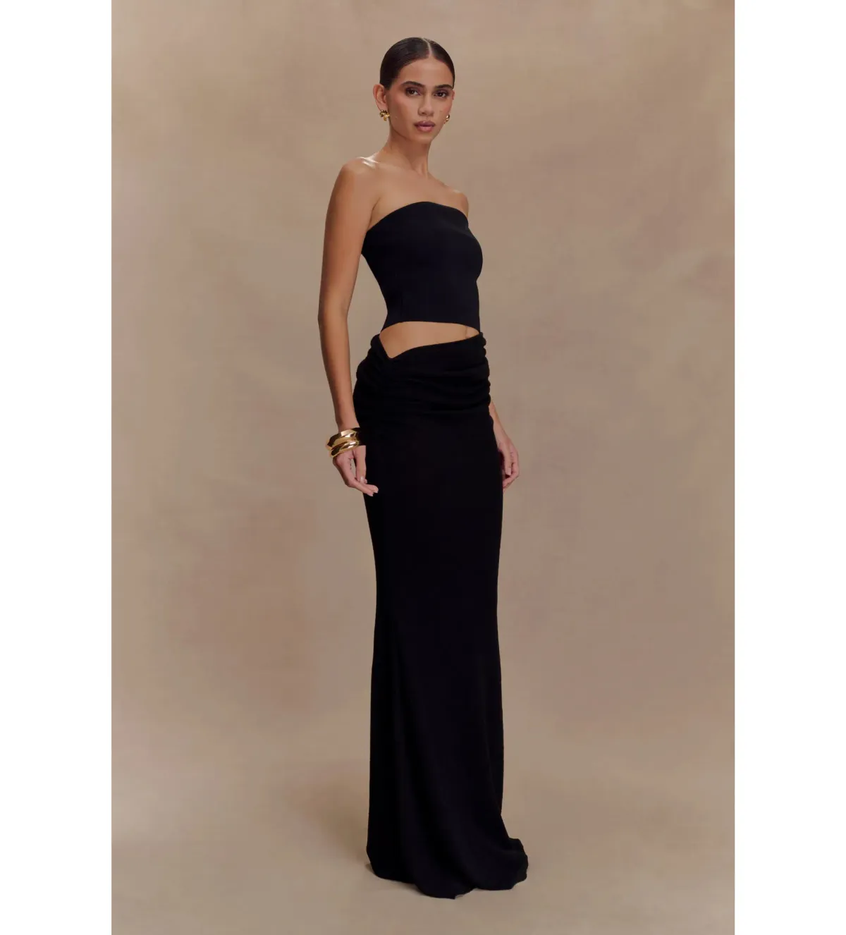 Meshki Jasiel Strapless Knit Maxi Dress Black Size S / AU 8 - Image 3