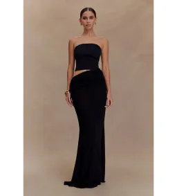 Meshki Jasiel Strapless Knit Maxi Dress Black Size S / AU 8 for rent on The Volte - image 1