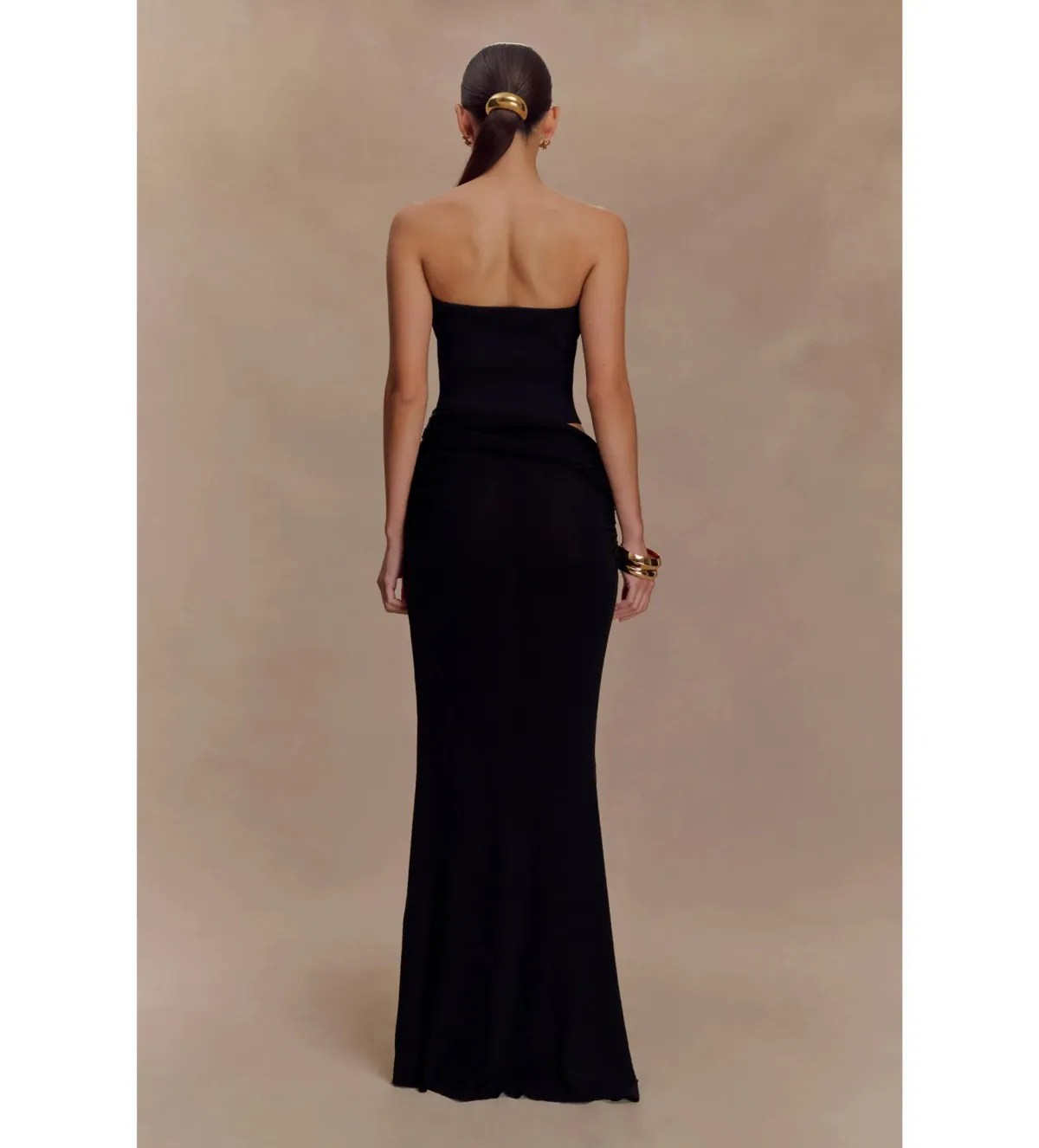 Meshki Jasiel Strapless Knit Maxi Dress Black Size S / AU 8 - Image 2