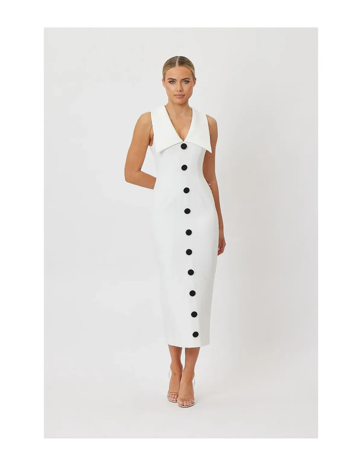Bianca and Bridgett Miller Midi Dress White Size 6 AU - Image 1