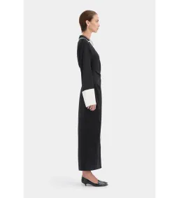 Sir the Label Yasmine Wrap Midi Shirt Dress Black Size 14 for rent on The Volte - image 3