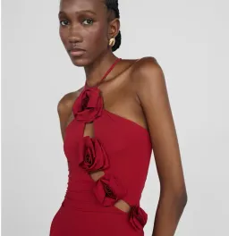 Maygel Coronel Liri Dress in Red/Burgundy (one size fits all) for rent on The Volte - image 1