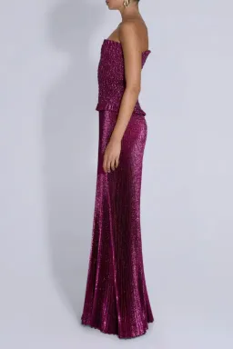 L'IDEE Maya Gown Dress Sangria Glitter Size 6 for rent on The Volte - image 5