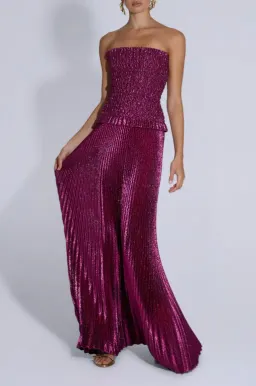 L'IDEE Maya Gown Dress Sangria Glitter Size 6 for rent on The Volte - image 3