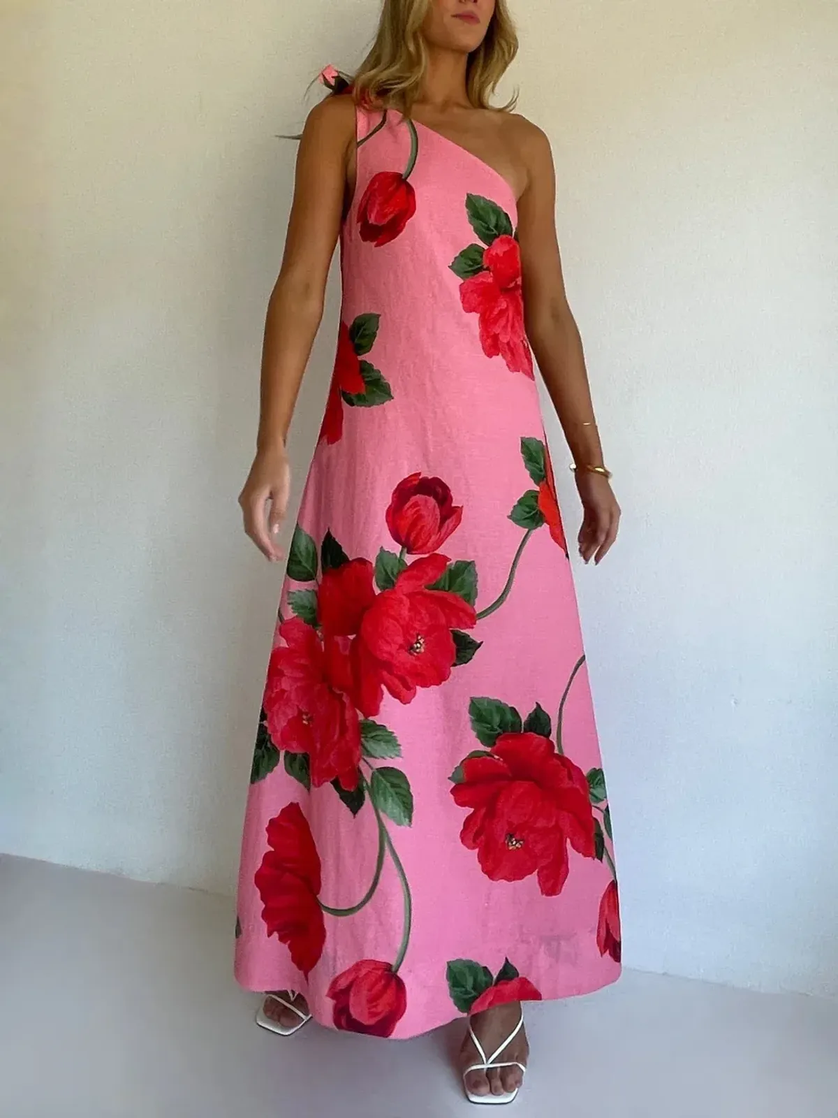 By Nicola Sorrento Maxi Dress; Pink; Size 8 - Image 2