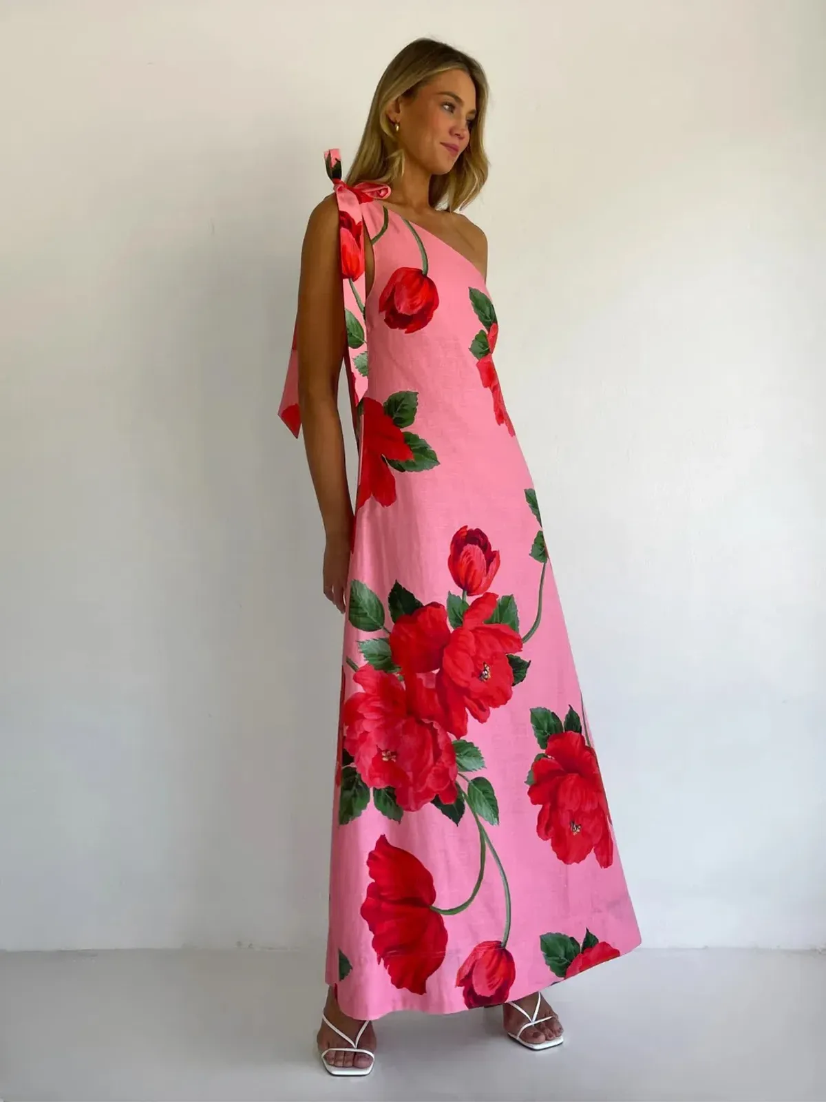 By Nicola Sorrento Maxi Dress; Pink; Size 10 - Image 1