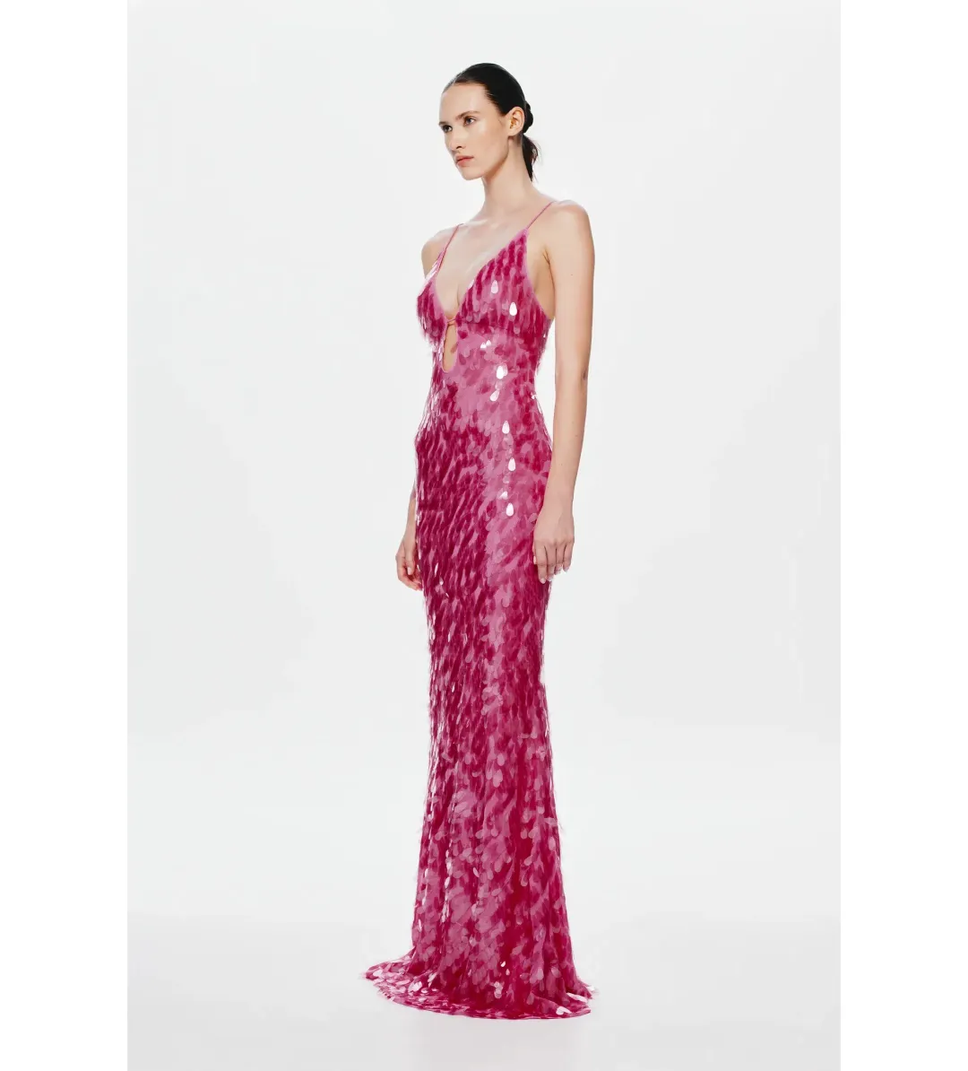 Misha The Sapphire Sequin Maxi Dress Pink Size S / AU 8 for rent on The Volte - main image