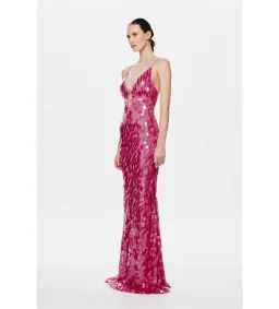Misha The Sapphire Sequin Maxi Dress Pink Size S / AU 8 for rent on The Volte - image 4