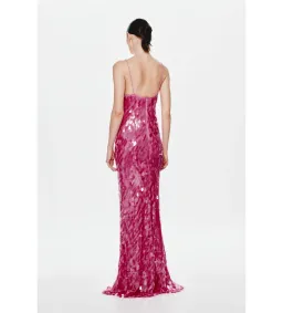 Misha The Sapphire Sequin Maxi Dress Pink Size S / AU 8 for rent on The Volte - image 3