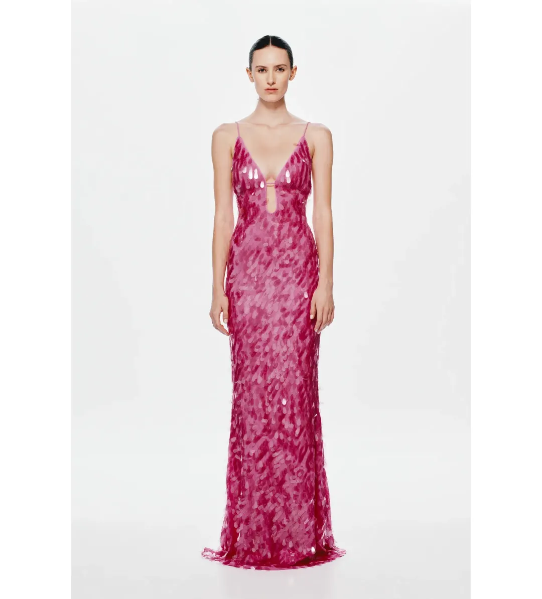 Misha The Sapphire Sequin Maxi Dress Pink Size S / AU 8 for rent on The Volte - main image