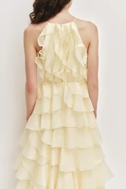 π AJE Cleo Gown in Butter Yellow - Size 8 - Ruffle Tiered Maxi Dress π for rent on The Volte - image 5