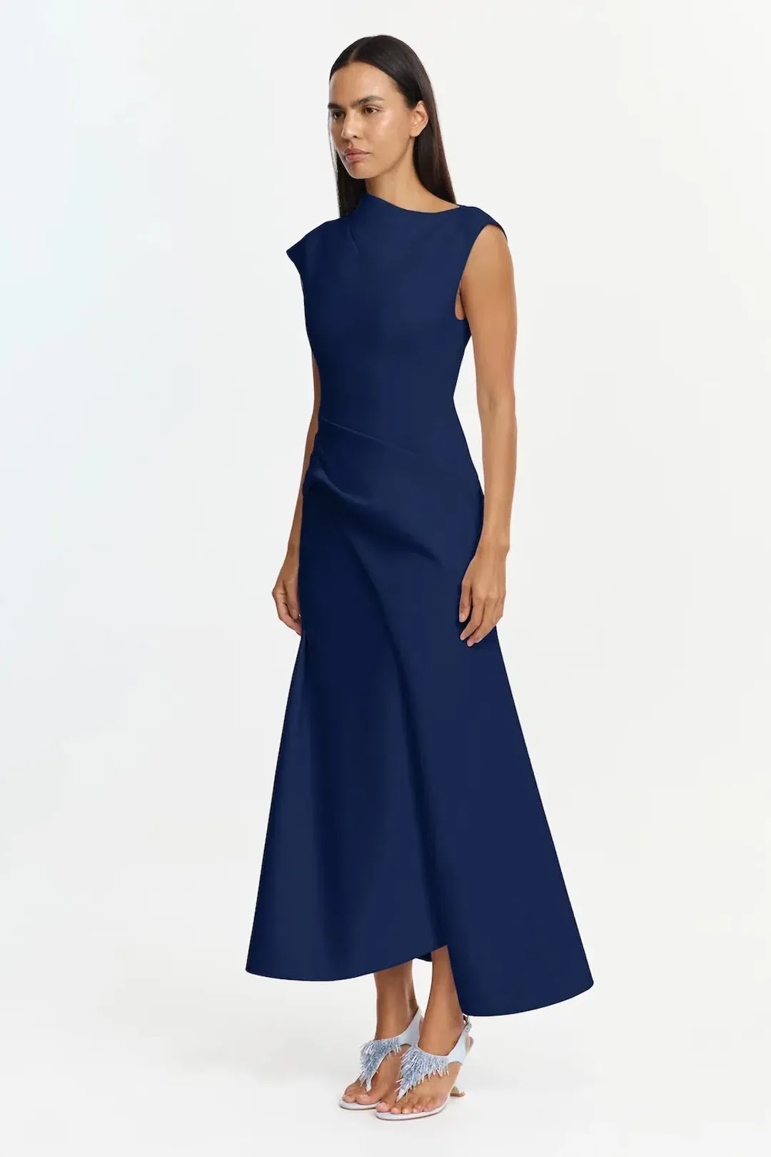 Acler Burbank Maxi Dress; sapphire blue; size 8 for rent on The Volte - main image