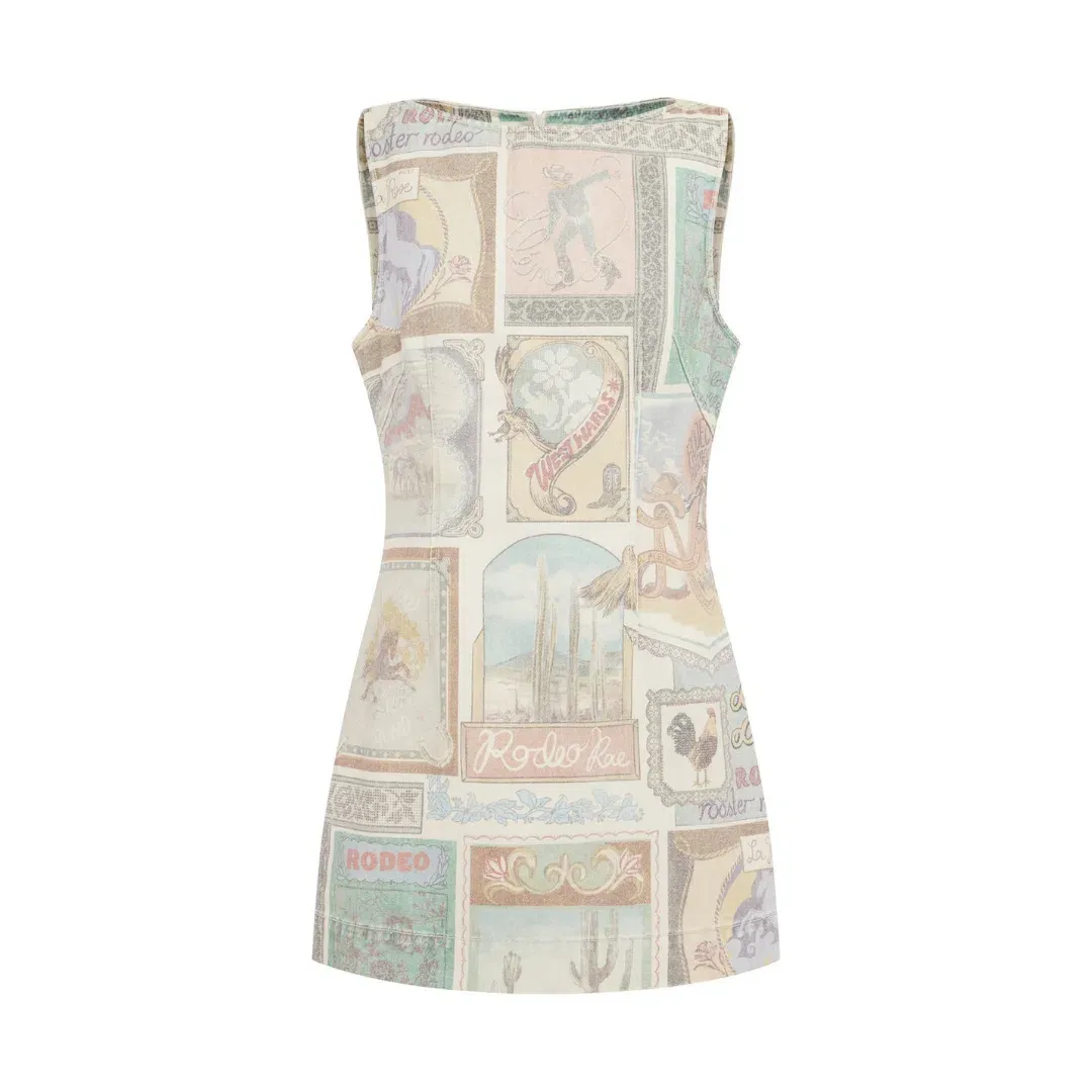 Alemais Andie Denim Mini Dress Size 6 for rent on The Volte - main image