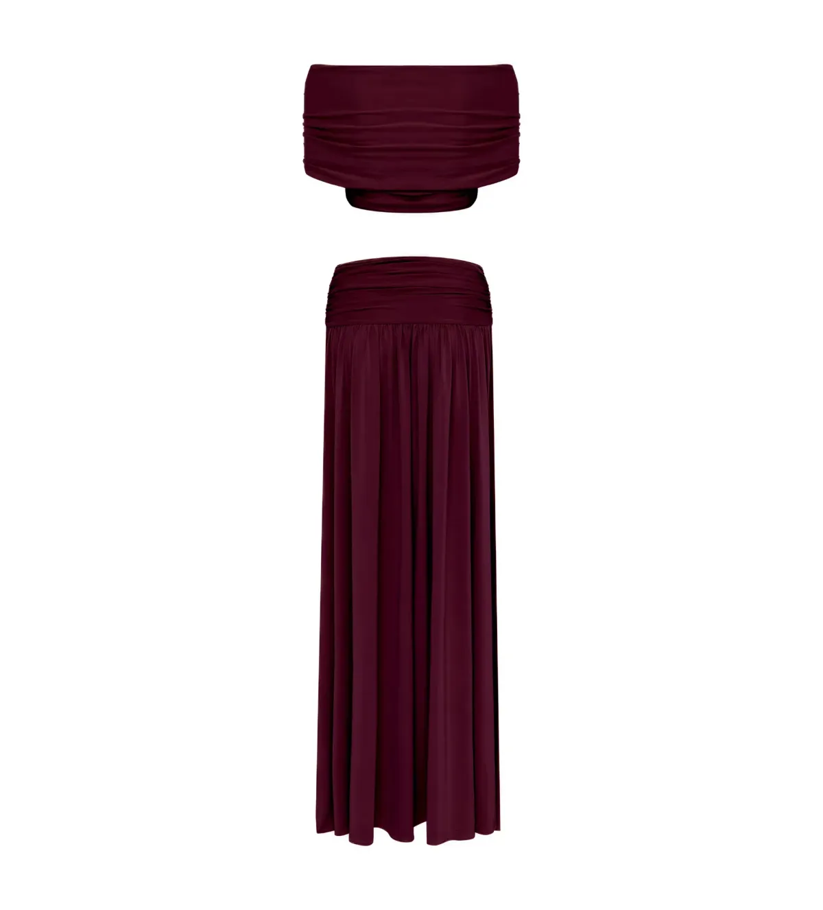 Arcina Ori Alessia Top and Maxi Skirt Set in Plum Size 8 - Image 6